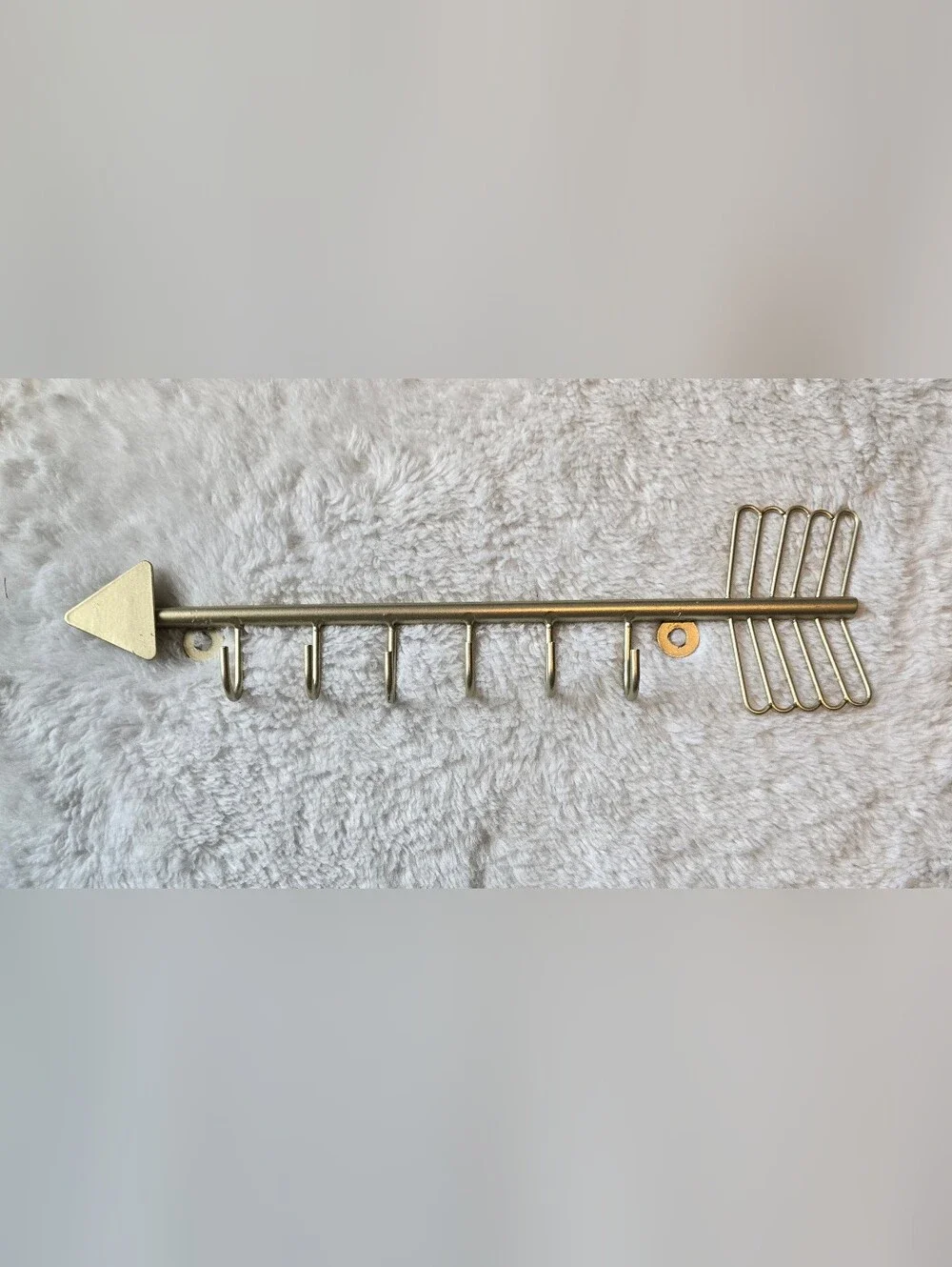 Gold Metal Arrow Jewelry Wall Rack Holder Shooting Arrow Clothes Rack Decor